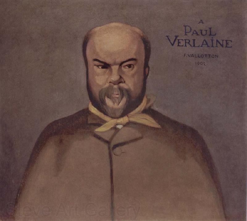 Felix Vallotton Portrait decoratif of Paul Verlaine Norge oil painting art